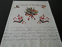 Úžitkový textil - Obrúsok - Vianočná kytica - 7143474_