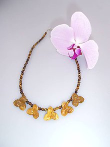 Náhrdelníky - jaspisové kvety a tigrie oko náhrdelník - 7142814_