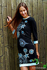 Šaty - Dámske šaty mini, batikované, maľované, etno KŇAŽKA Z AVALONU - 7144296_