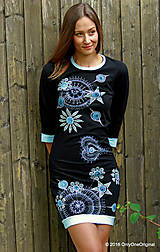  - Dámske šaty mini, batikované, maľované, etno KŇAŽKA Z AVALONU  - 7144314_