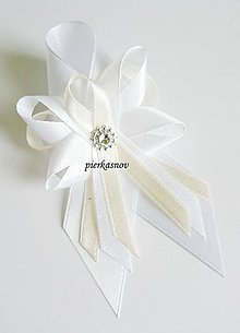 Svadobné pierka - svadobné pierko biele - krémové, pre rodičov, svedkov - 7147780_