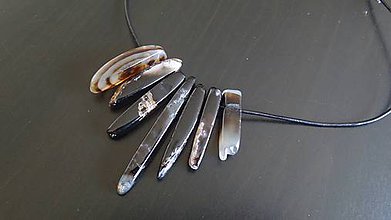 Náhrdelníky - drsný achátový náhrdelník - 7151947_