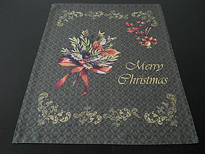 Úžitkový textil - Obrúsok - Vianočná kytica II - 7154586_