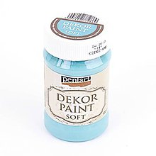 Farby-laky - Dekor Paint Soft-100ml- tyrkysová modrá - 7155642_