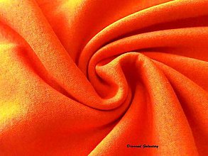 Textil - Teplákovina hrubšia - Pomaranč  - cena za 10 cm - 7159599_