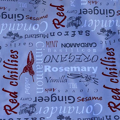 Textil - Bylinky sivá - 7156957_
