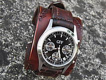 Náramky - Darček pre muža, darček pre ženu, vintage hodinky, kožený remienok, unisex hodinky - 7163576_