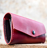 Peňaženky - Dámska kožená červeno-čierna peňaženka XXL - 7166040_