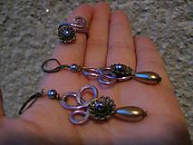 Sady šperkov - Nežné kvietky s perlou - sada č.558 - 7166835_