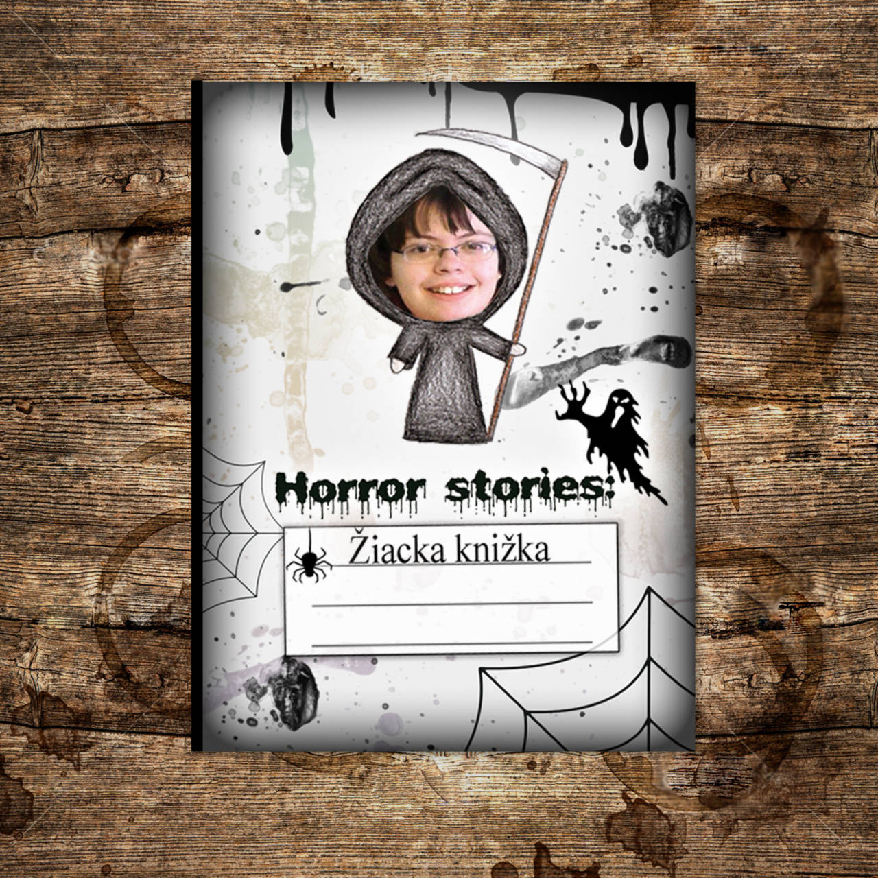 Hororová žiacka knižka strašidelná (roztomilá smrť)