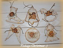 Drevené vianočné ozdoby "Vintage angels" :)