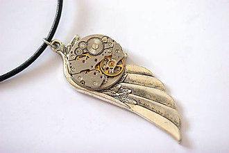  - Steampunkový náhrdelník Krídlo - 7169692_