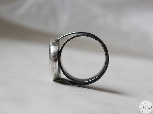 Strieborný unikátny vintage prsteň s jaspisom- Rokoko Queen