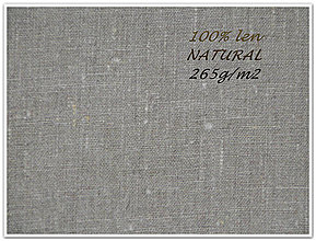 Textil - odstín NATURAL  100%len..metráž - 7173528_