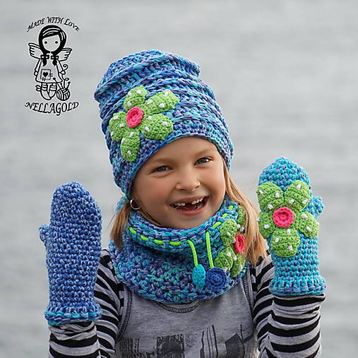 Návody a literatúra - Háčkovaný komplet 3v1 - návod 185 - 7179956_