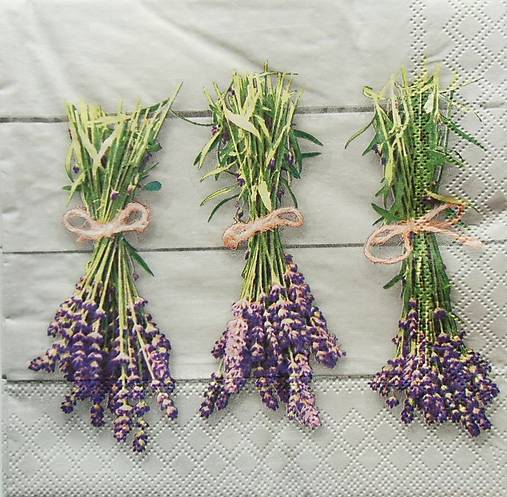 Papier - S788 - Servítky - levandula, zväzok, sivá - 7178996_