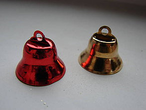 Galantéria - malé vianočné kovové zvončeky - 7181281_