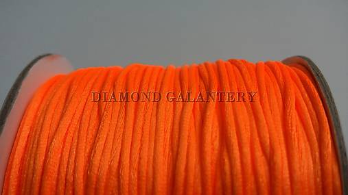 Galantéria - Shamballa šnúrka saténová 1,5 mm - Pomaranč - 7185038_