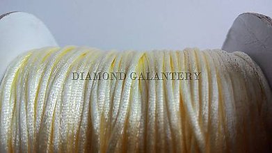 Galantéria - Shamballa šnúrky 1,5 mm saténová - krémová - 7185061_
