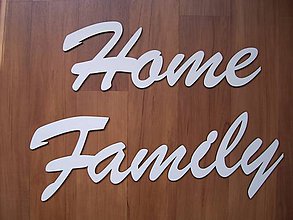 Tabuľky - Home Family - nápisy z dreva - 7185028_