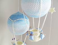 Hračky - háčkovaný balón - nežná modrá - 7184057_