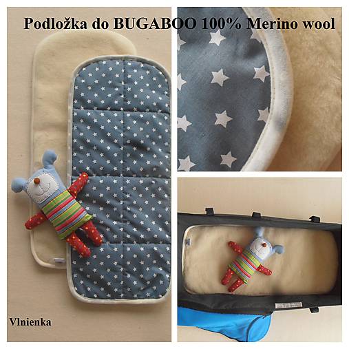 Detský textil - Podložka do kočíka BUGABOO 100%  MERINO wool - 7186049_