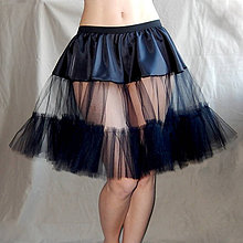 Sukne - Černá spodnička jednoduchá - 7186085_