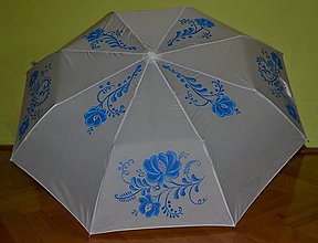 Iné doplnky - Maľovaný dáždnik - ľudový vzor - 7188625_
