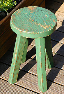 Nábytok - Drevený stolček farebný - 7186779_