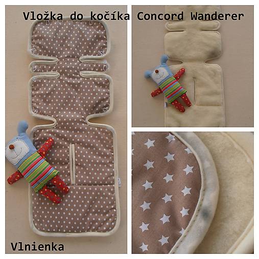 Detský textil - CONCORD vložka do kočiarika 100% merino obojstranná - 7199952_