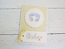 Papiernictvo - pohľadnica k narodeniu dieťatka - unisex - 7201351_