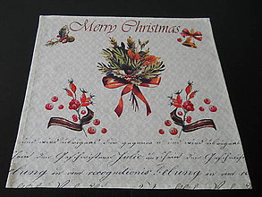Úžitkový textil - Obrúsok - Vianočná kytica III - 7205770_