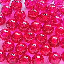 Korálky - Korálky plast 8mm (ružová ostrá-20ks) - 7220559_