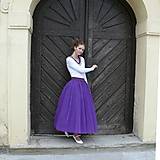 Sukne - Fialová tylová sukně - 7216912_