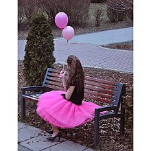 Sukne - Sytě růžová tylová sukně - 7227888_