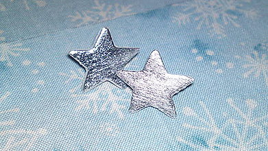 Náušnice - hvězdičky stříbrné - 7224659_