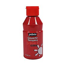 Farby-laky - Temperová tekutá farba, Pébéo, 250 ml (050 - primary red) - 7232610_