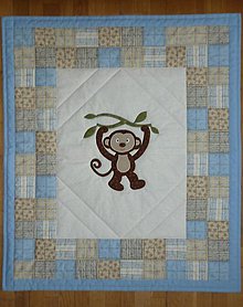 Detský textil - Deka pre deti - dva varianty (OPICA LEO) - 7228725_