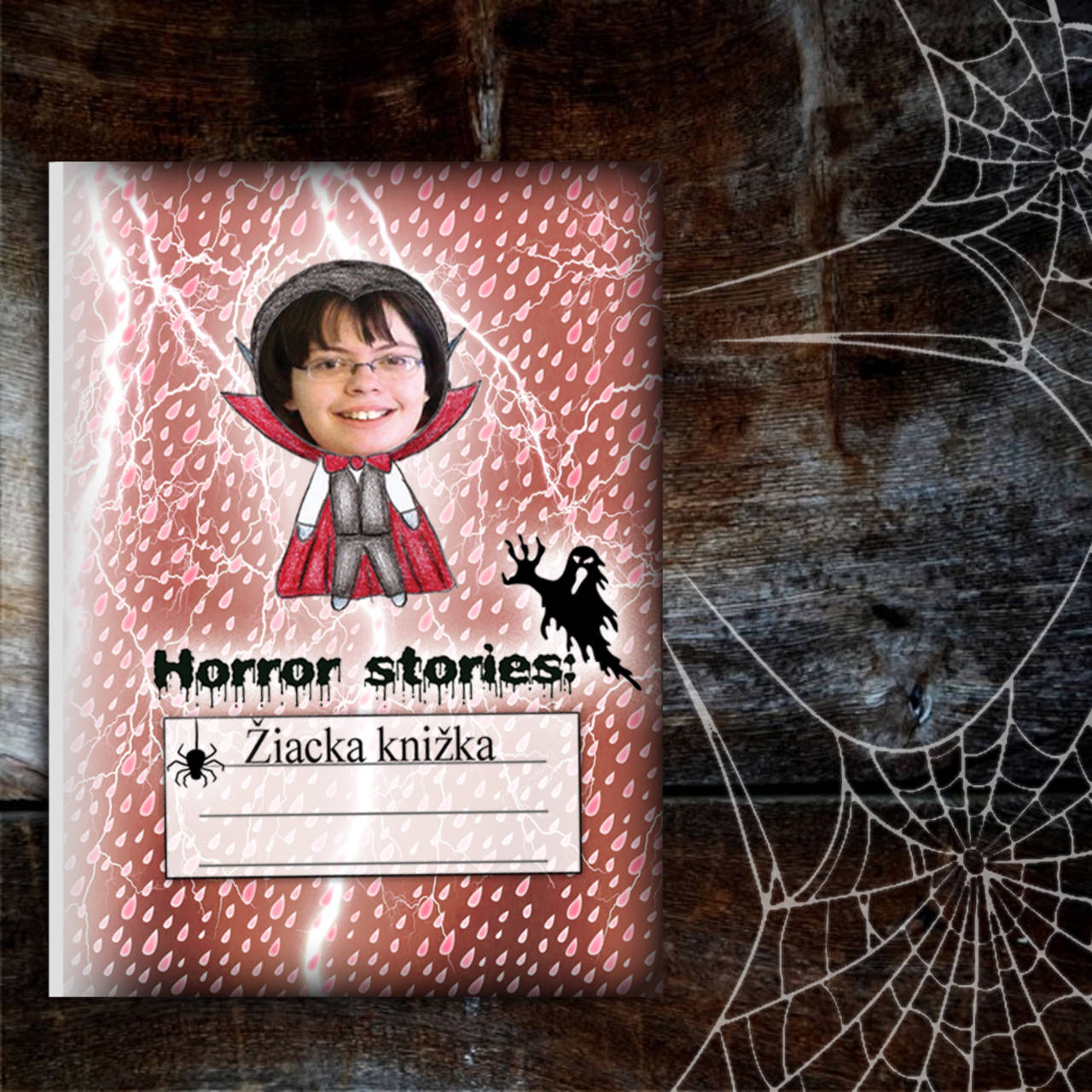 Hororová žiacka knižka blesky (upír)