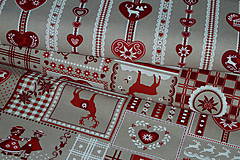 Textil - Látka Patchwork červený - 7243054_