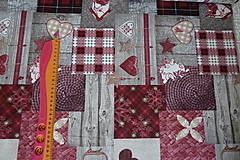 Textil - Látka Patchwork bordó - 7243639_