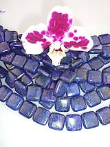 Minerály - lapis lazuli korálky štvorčeky 18x18mm - 7248418_