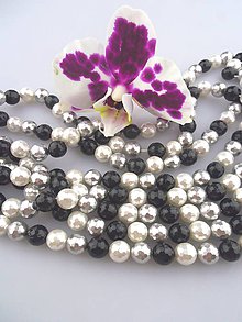 Korálky - perly z mušlí facetované 10mm - 3ks - 7248527_