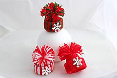 Dekorácie - Vianočné čiapočky2 - 7247885_