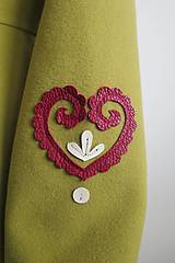 Bundy a kabáty - folk kabátik s ornamentami - zelený - 7257456_