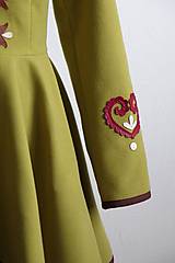 Bundy a kabáty - folk kabátik s ornamentami - zelený - 7257457_