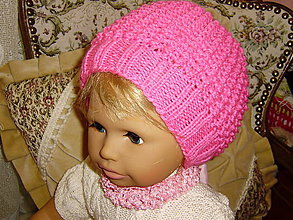 Detské čiapky - Detské pletené čiapky - 7256409_