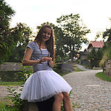 Sukne - Biela tylová sukňa - 7261667_