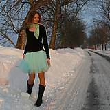 Sukne - Svetlozelená tylová sukňa - 7261741_