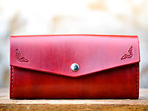 Peňaženky - Vintage peňaženka červená - 7261893_